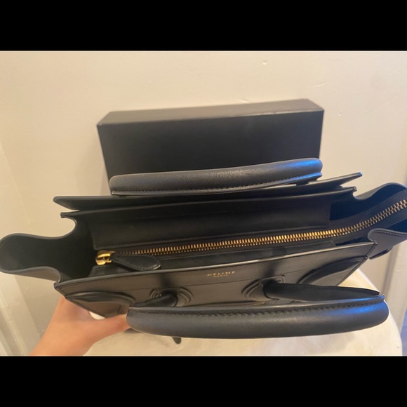 Celine Micro luggage black lamb skin gold hardware - Picture 6 of 7